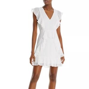 BCBGMAXAZRIA flounce ruffle mini dress